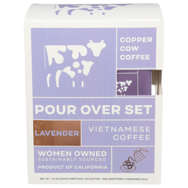 Copper Cow Lavender Vietnamese Coffee Pour Over Set Same-Day