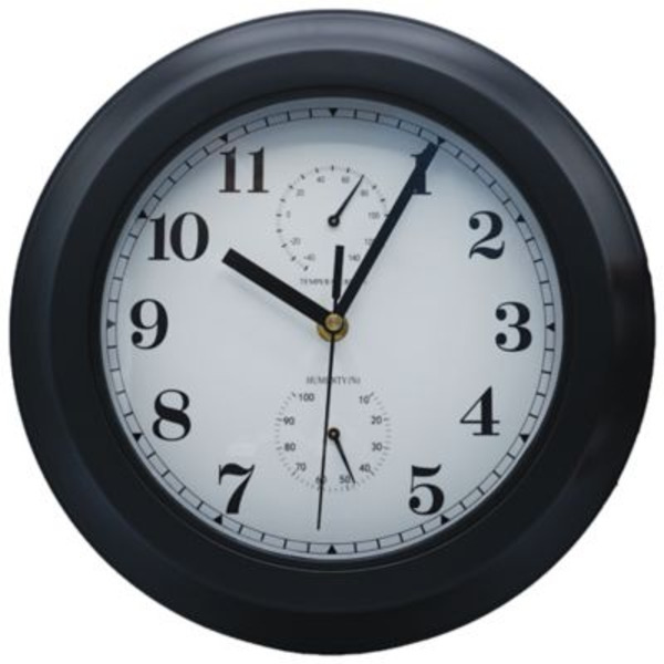 Ground Work Indoor/Outdoor Round Wall Clock, 11 in.