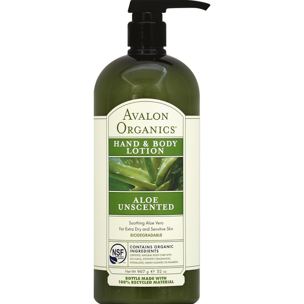 Avalon Organics Lotion, Hand & Body, Aloe, Unscented Same-Day