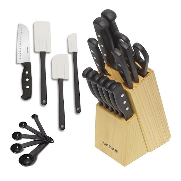 Farberware 22-Piece Triple Riveted Knife Block Set