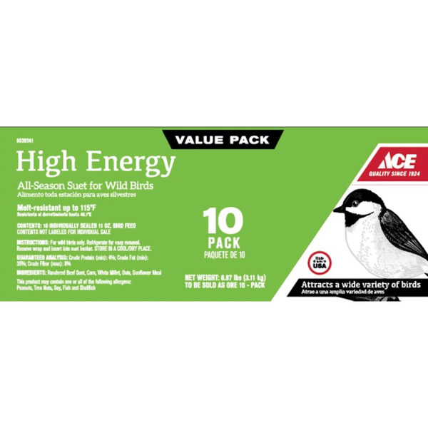 ACE High Energy All-season Suet For Wild Birds