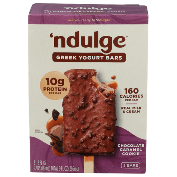Ndulge Chocolate Caramel Cookie Greek Yogurt Bars 3 Pack