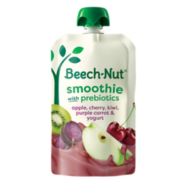 Beech-Nut Smoothie with Prebiotics Apple Cherry Kiwi Purple Carrot & Yogurt Pouch