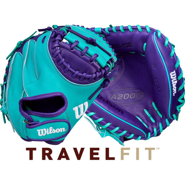 Wilson PF33 Pedroia Fit A2000 Series Catcher's Mitt, Right Hand Throw, 33 Inch - Green