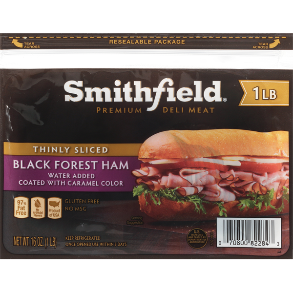 Smithfield Ham, Black Forest, Thinly Sliced Same-Day Delivery or