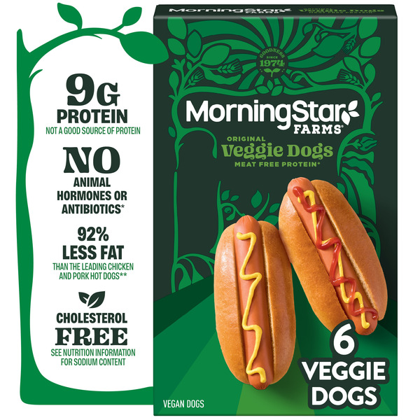 ドッグフード gm Morning Star Farms Original Veggie Dogs, Meat Free Protein Same