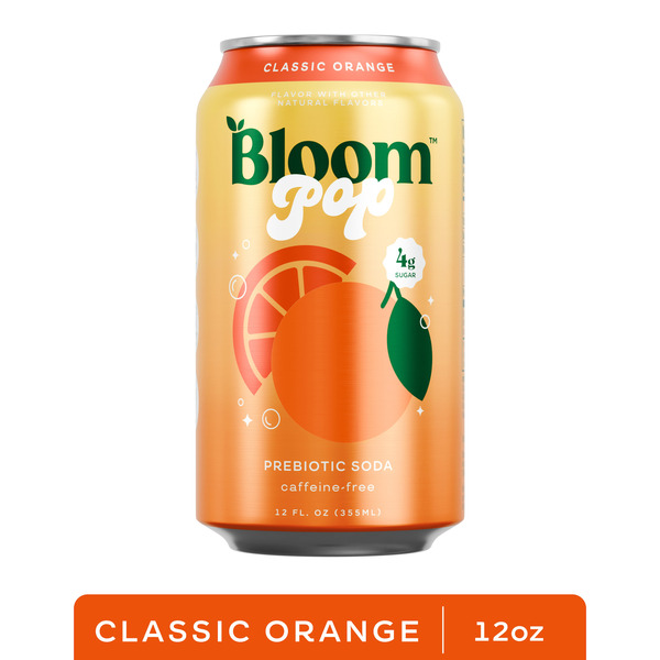 Bloom Pop Classic Orange Prebiotic Soda Same-Day Delivery or