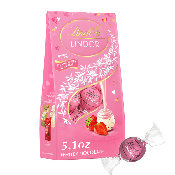 Lindt Lindor Valentine's Strawberries and Cream White Chocolate