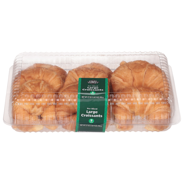 First Street Croissants, Large, Pre-Sliced Same-Day Delivery | El