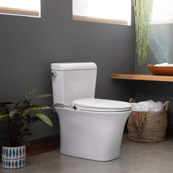Brondell Swash Ecoseat Non-electric Bidet Seat For Elongated Toilet In White