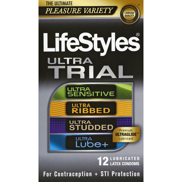 lifestyle lubricated latex condoms LifeStyles Ultra Sensitive Condoms main image 1