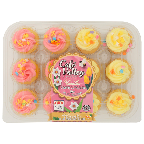Café Valley Bakery 12Ct Spring Vanilla Cupcakes 16/ Same-Day