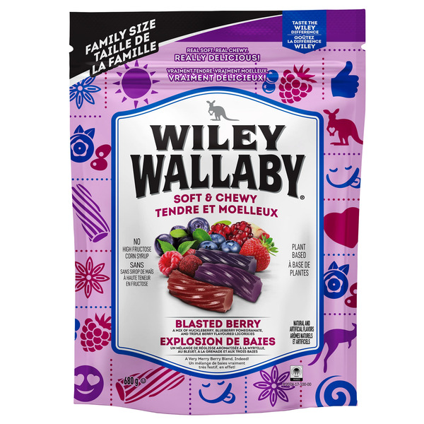 Wiley Wallaby Blasted Berry Soft & Chewy Licorice