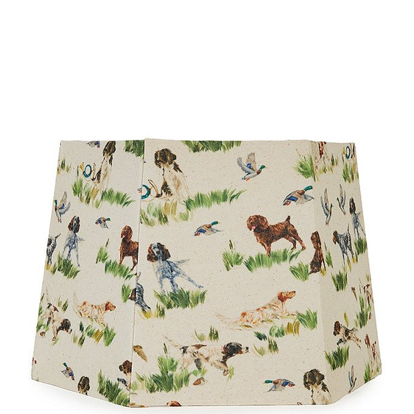 Southern Living Customizable Lamp Collection Large Hexagonal Hunting Dogs  Mallards Printed Lamp Shade