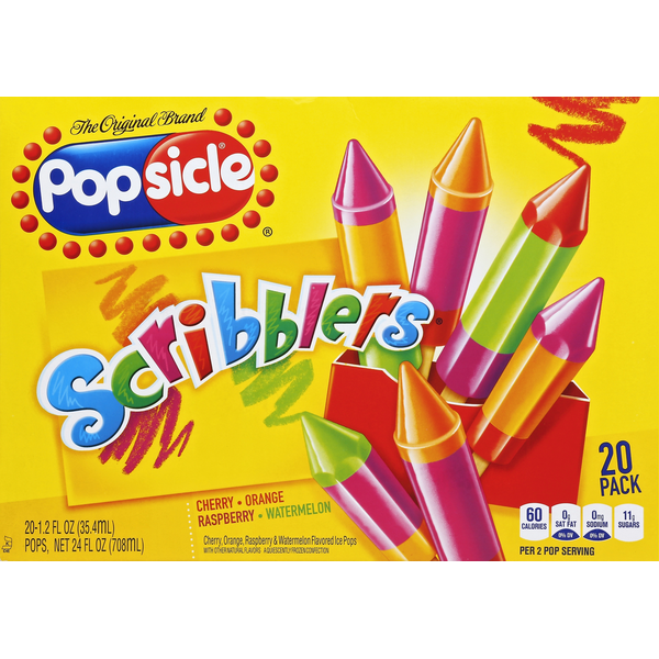 Popsicle Ice Pops, Scribblers, 20 Pack Same-Day Delivery or Pickup