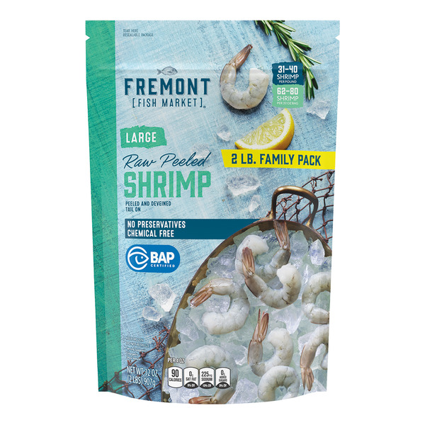 Fremont Fish Market Value Pack Large Raw Peeled Shrimp
