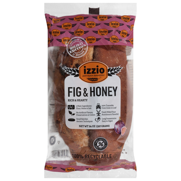 Izzio Artisan Bakery Fig & Honey Bread Same-Day Delivery or Pickup