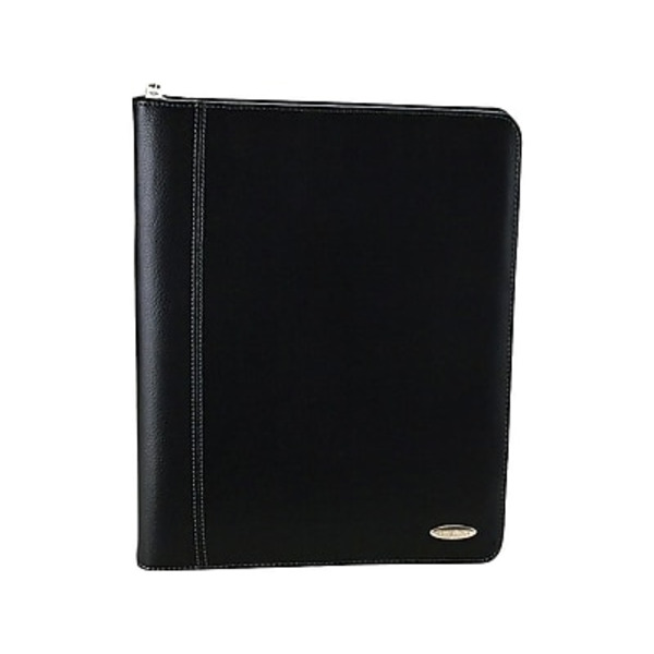 Samsonite 8 1/2" x 11" Black Zip Bi-Fold Closure Padfolios