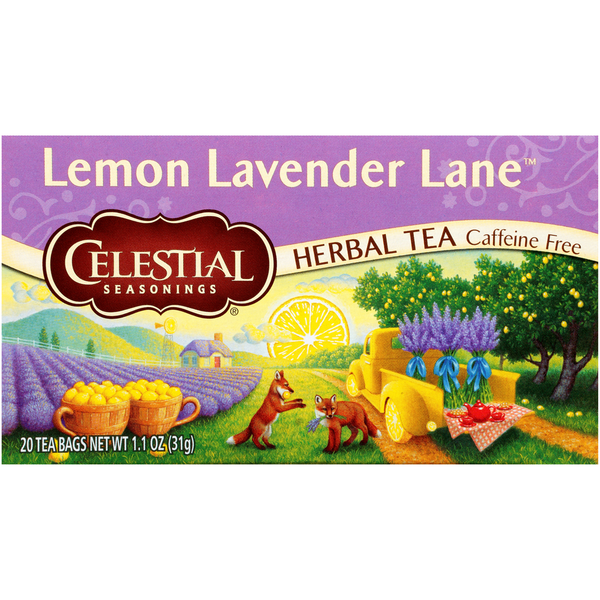 Celestial Seasonings Lemon Lavender Lane Caffeine Free Herbal Tea