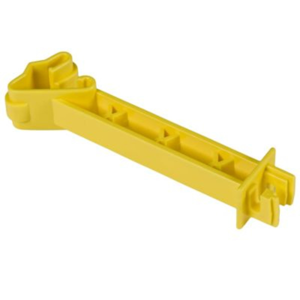 American Farm Works 5 in. Snap-On Reversed Insulators for 1.25 and 1.33 in. T-Posts, Yellow, 25 pk.