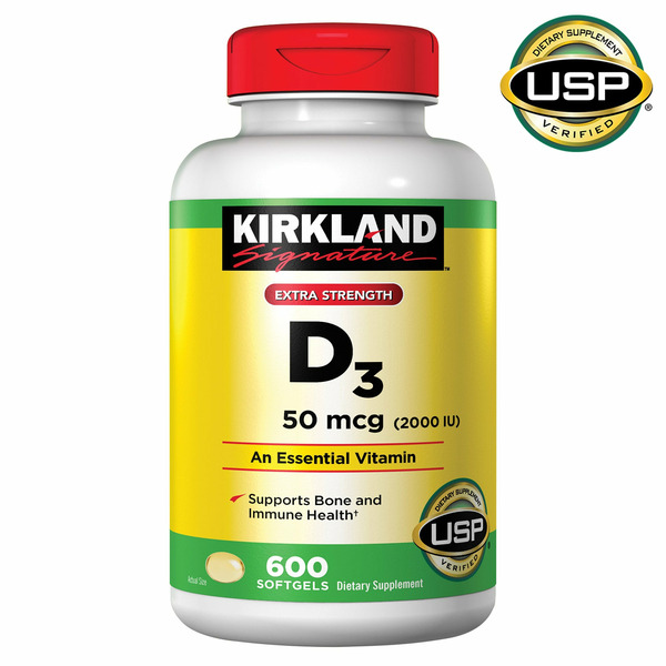 Kirkland Signature Vitamin D3, 2000 IU, 600-count