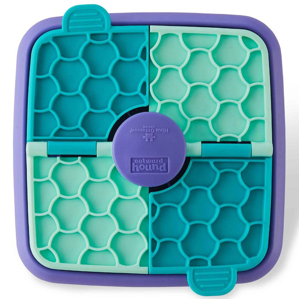 Outward Hound Flip n Feed Puzzle Dog Toy - Purple