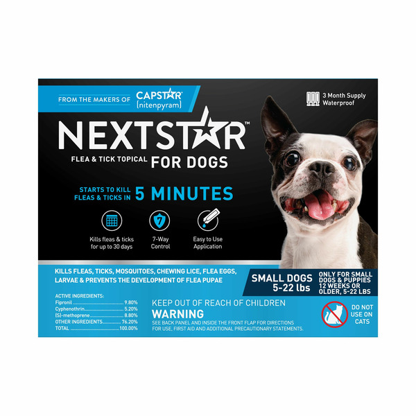 NextStar Flea & Tick Topical, for Dogs, Small Dogs (5-22 lbs)