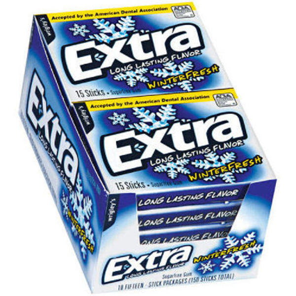 Extra - Winterfresh Gum - 10/15 stick packs