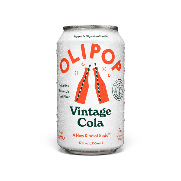OLIPOP Prebiotic Soda, Vintage Cola