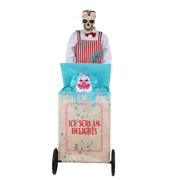 Haunted Living 6-ft Motion Activated Ice Scream Skeleton Animatronic