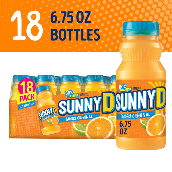 SunnyD Tangy Original Shelf Stable Orange Juice Drink, 18 Count