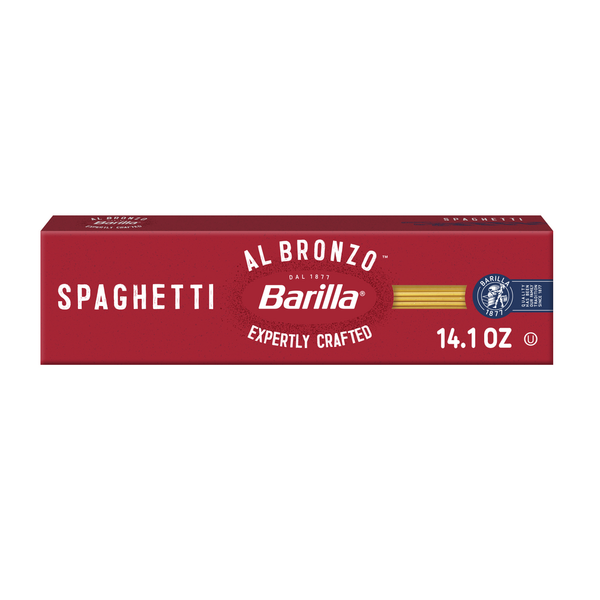 Barilla Al Bronzo Spaghetti Pasta - Bronze Cut Pasta, Non-GMO