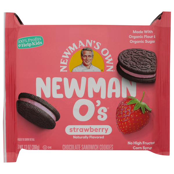 Newman's Own 6/13Z Newmans Own Choc Strawberry Crm Newman O Cookies