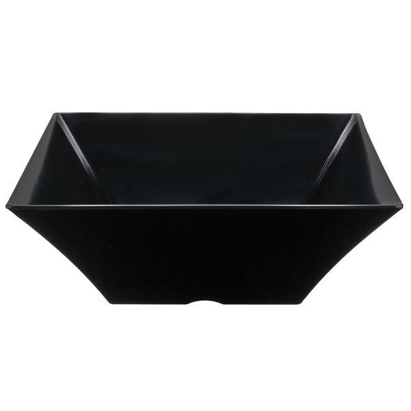 Tablecraft - Frostone Black Square Melamine Bowl,13.25 Qt