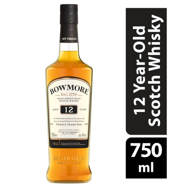 Bowmore 12 Year Old Islay Single Malt Scotch Whisky Same-Day