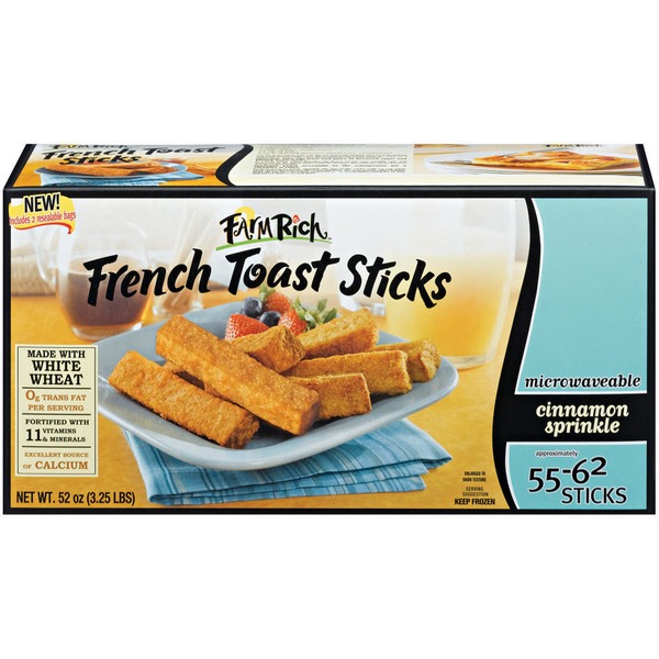 Farm Rich Cinnamon Sprinkle 5562 Sticks French Toast Sticks (52 oz