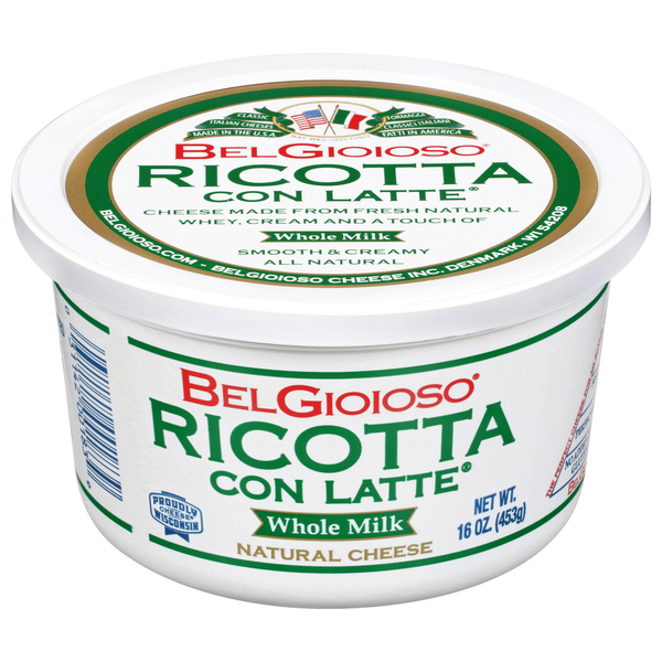 BelGioioso Ricotta, Whole Milk, Natural Cheese Same-Day Delivery