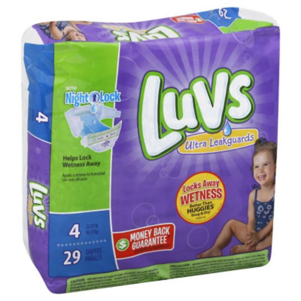 luvs ultra leakguards diapers size 4 29 count diapers from h e b luvs size 4 diapers