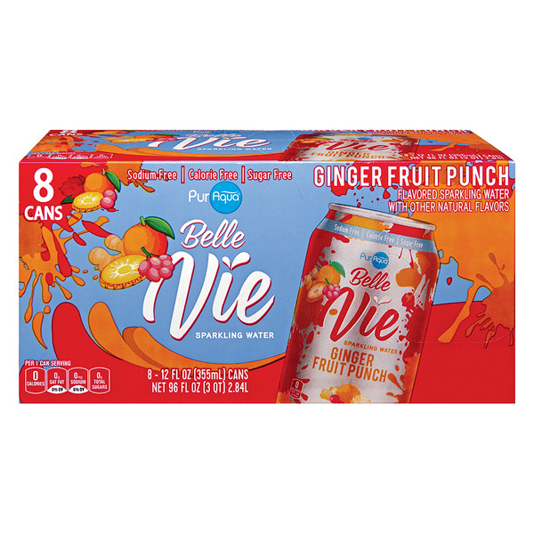 ALDI PurAqua Ginger Fruit Punch Sparkling Flavored Water SameDay Delivery or Pickup Instacart