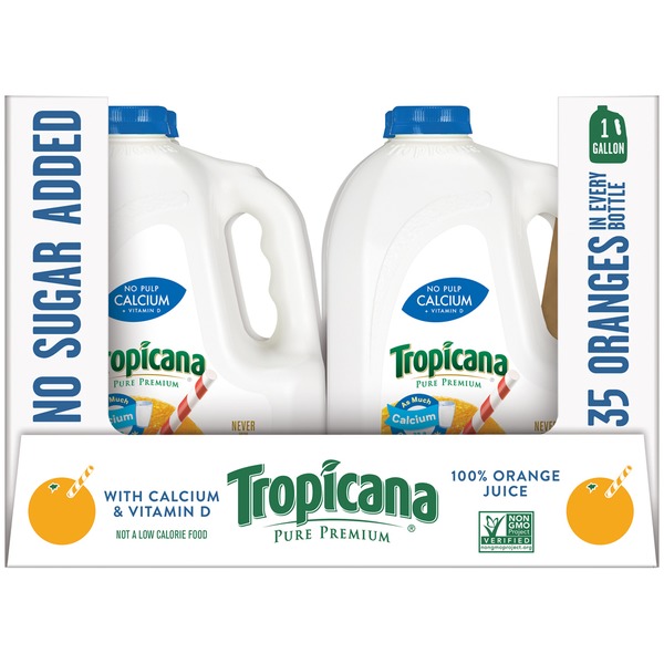 Tropicana Calcium and Vitamin D Orange Juice (128 fl oz) Instacart