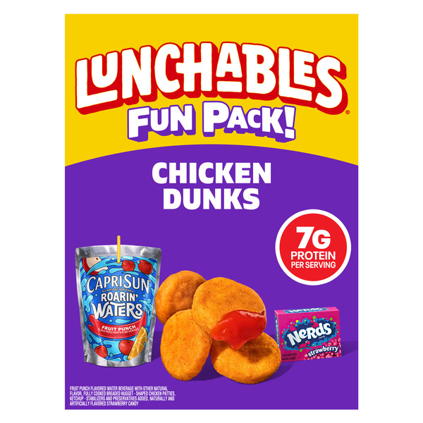 Lunchables Chicken Dunks Kids Lunch Snack Meal Kit with Capri Sun Drink & Nerds Candy