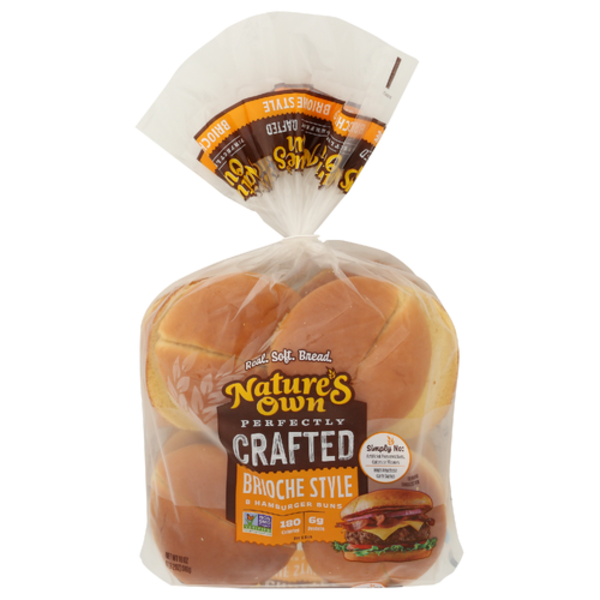 Nature's Own Perfectly Crafted Brioche Style Hamburger Buns 8 Pack