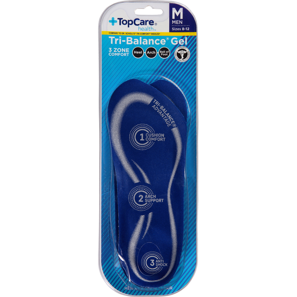 TopCare Tri-Balance Gel, 3 Zone Comfort, Men, Sizes 8-12 Same-Day