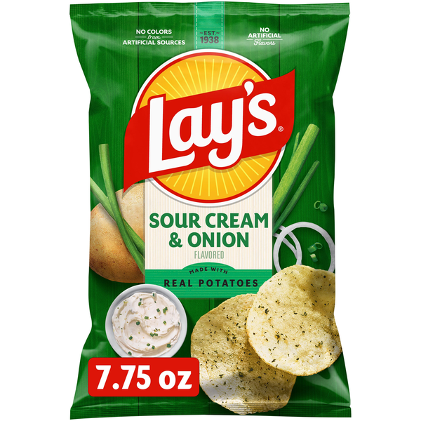 Lay's Potato Chips, Sour Cream & Onion Flavored