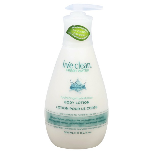 Live Clean Body Lotion, Hydrating, Fresh Water (17 ml) Instacart