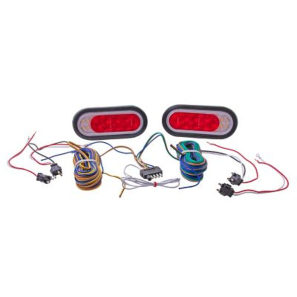 Carry-On Trailer LED 6 in. Oval Sealed Combination Tail Light Kit, CO-TLL211XRTMK