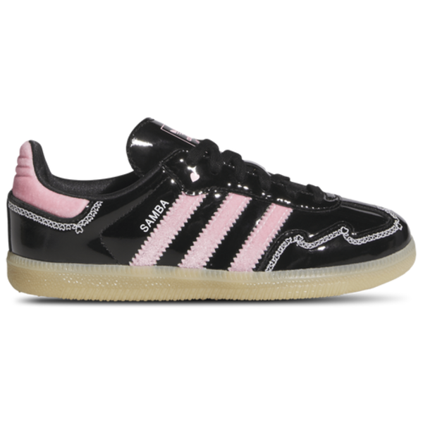 adidas Girls' Preschool Originals Samba Shoe, Size 3 - Black/Pink