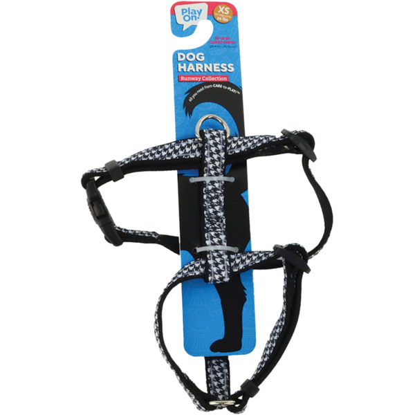 Play On Puffy Houndstooth Dog Harness, XS