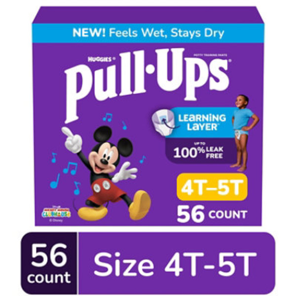 Pull-Ups Boys' Potty Training Pants, 4T-5T (38-50 lbs)