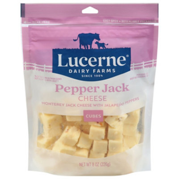 Lucerne Cheese Cubes, Pepper Jack